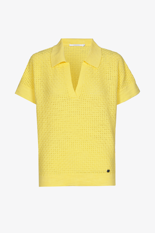 Pull sans manches à col polo