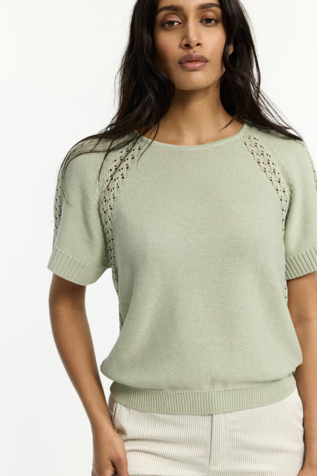 Katoenen pull met raglanmouwen