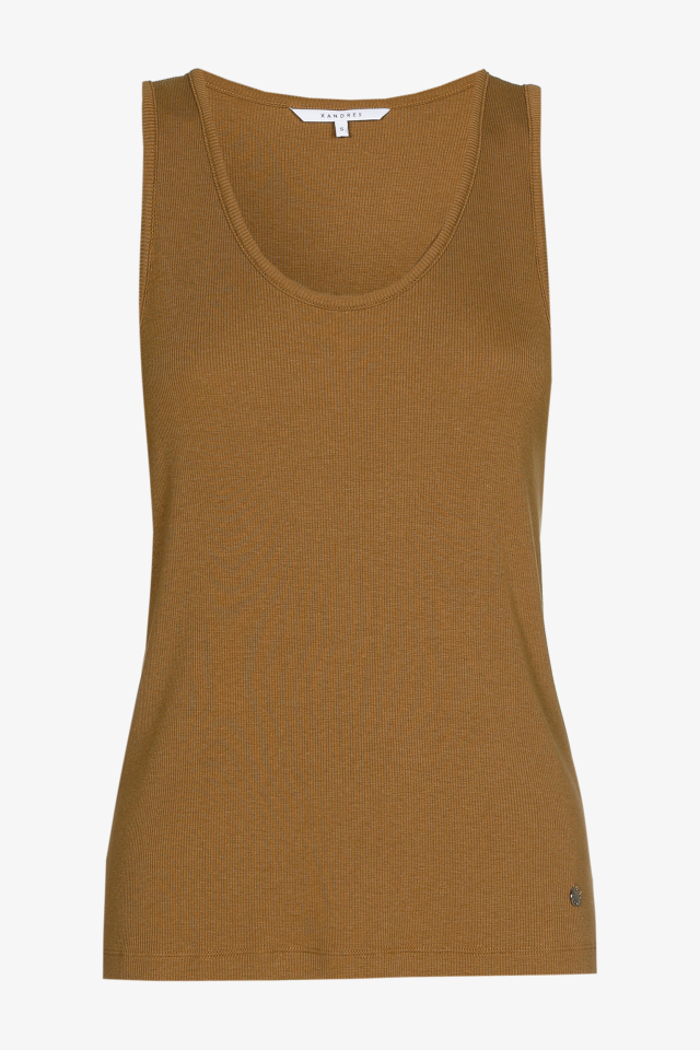 Tanktop met een lage ronde hals