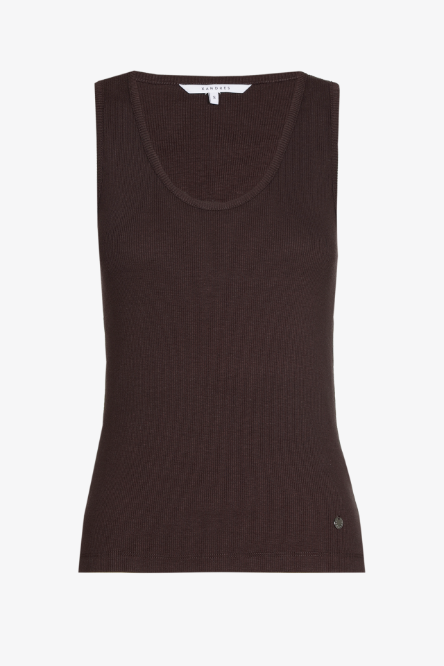 Tanktop met een lage ronde hals