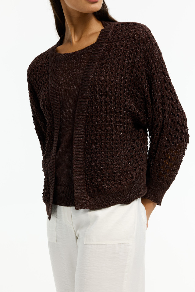 Gilet avec motif au crochet