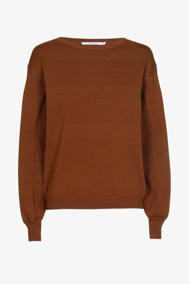 Jumper with openwork embroidery