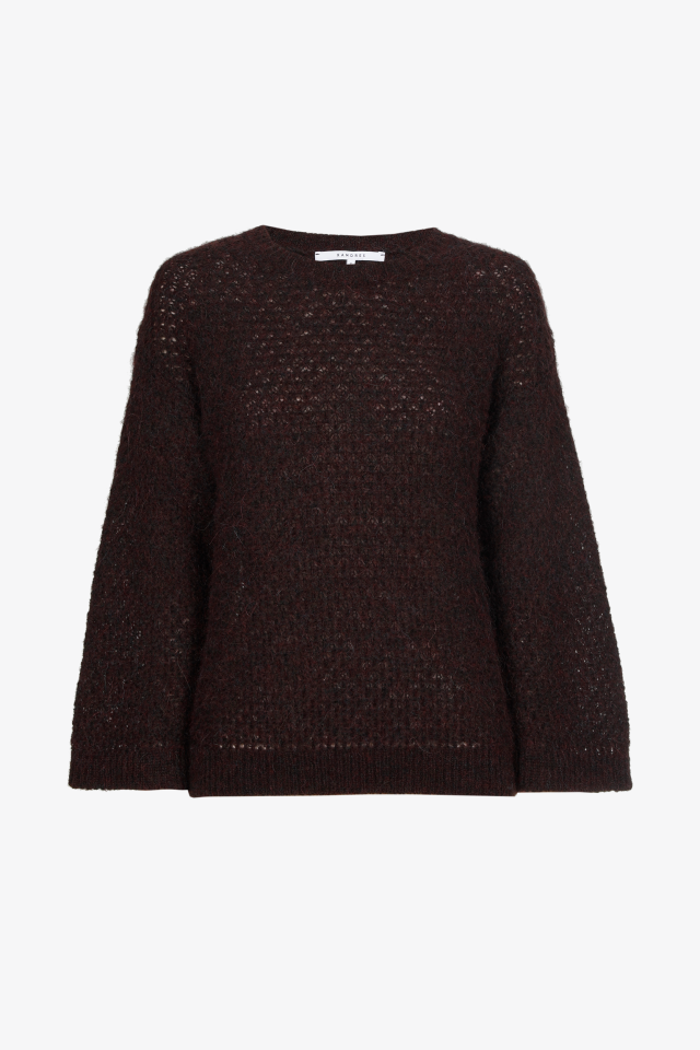 Jumper with openwork embroidery