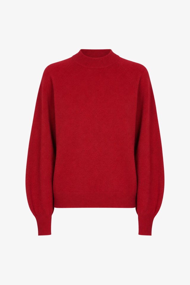 Wool sweater with collar