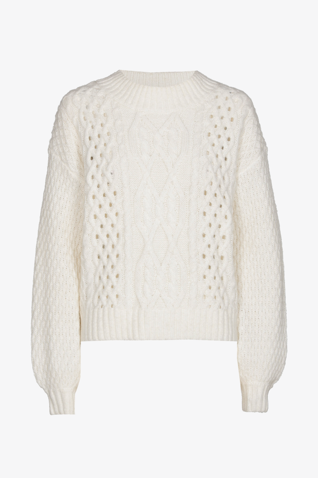 Pull torsadé en mohair