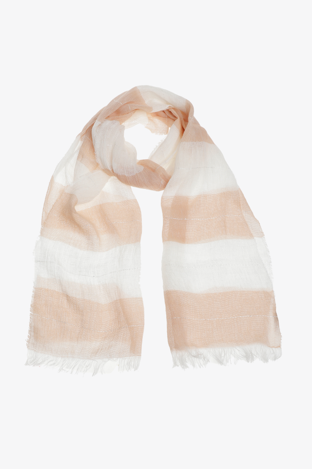 Airy scarf with stripes