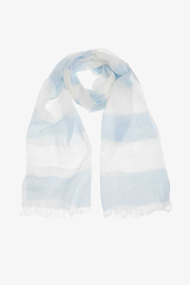 Airy scarf with stripes