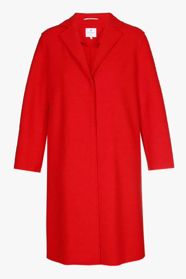 Manteau rouge en laine