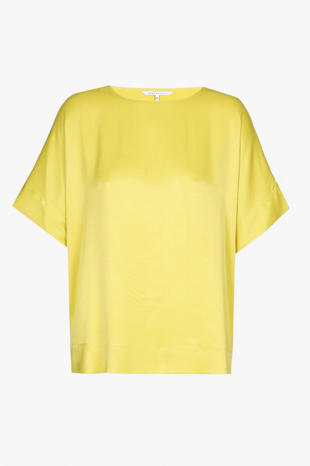 Gele blouse met korte mouwen