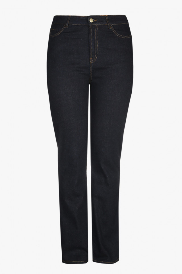 Dark blue jeans with straight fit