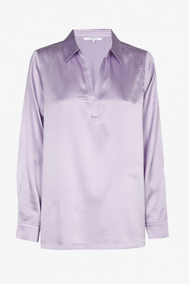 Lilac silk blouse