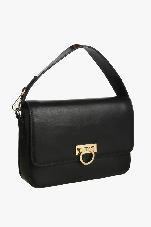 Black, leather handbag
