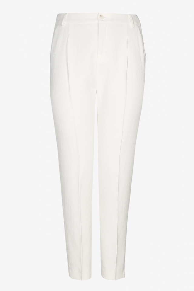 Pantalon blanc à pli marqué
