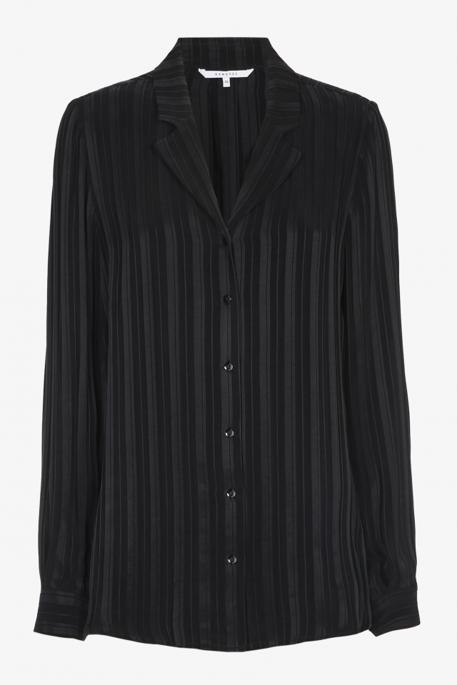 Soft blouse with pinstripe pattern