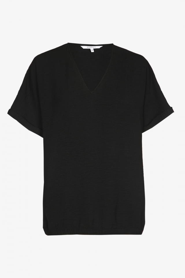Black T-shirt with V-neck