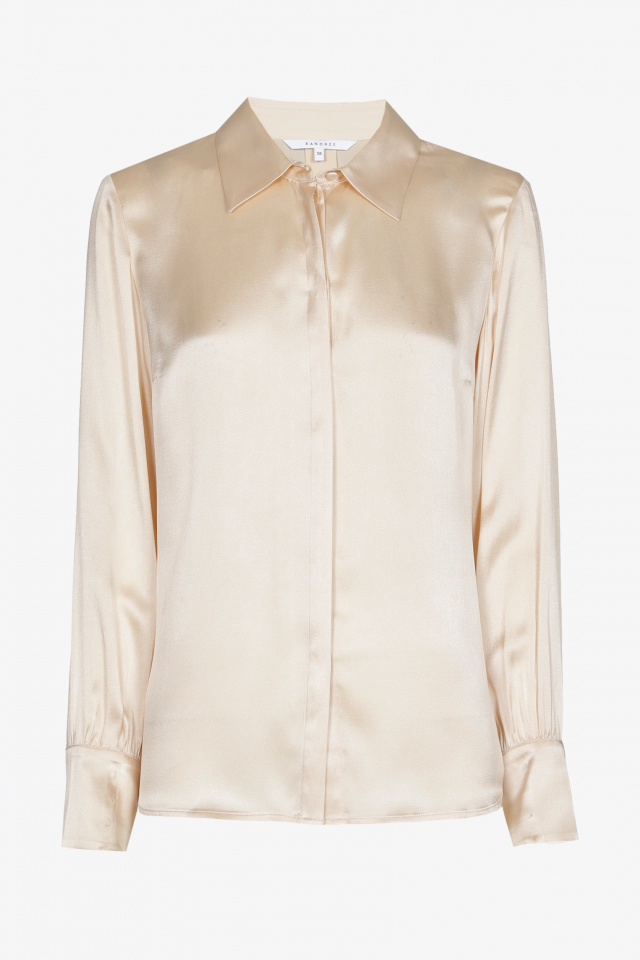 Klassieke hemdblouse in zijde
