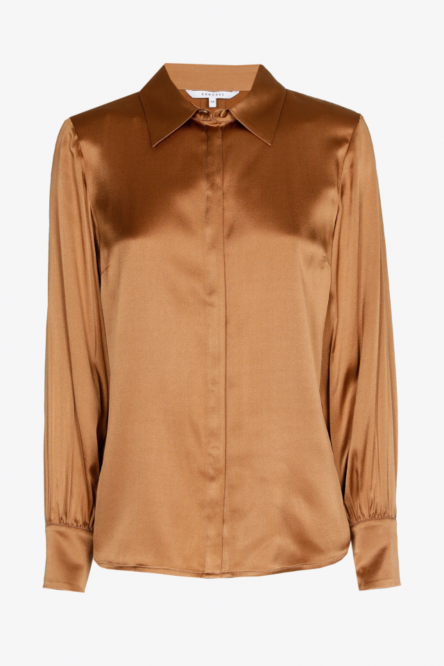 Klassieke hemdblouse in zijde