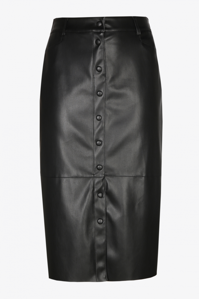 Leather-look skirt