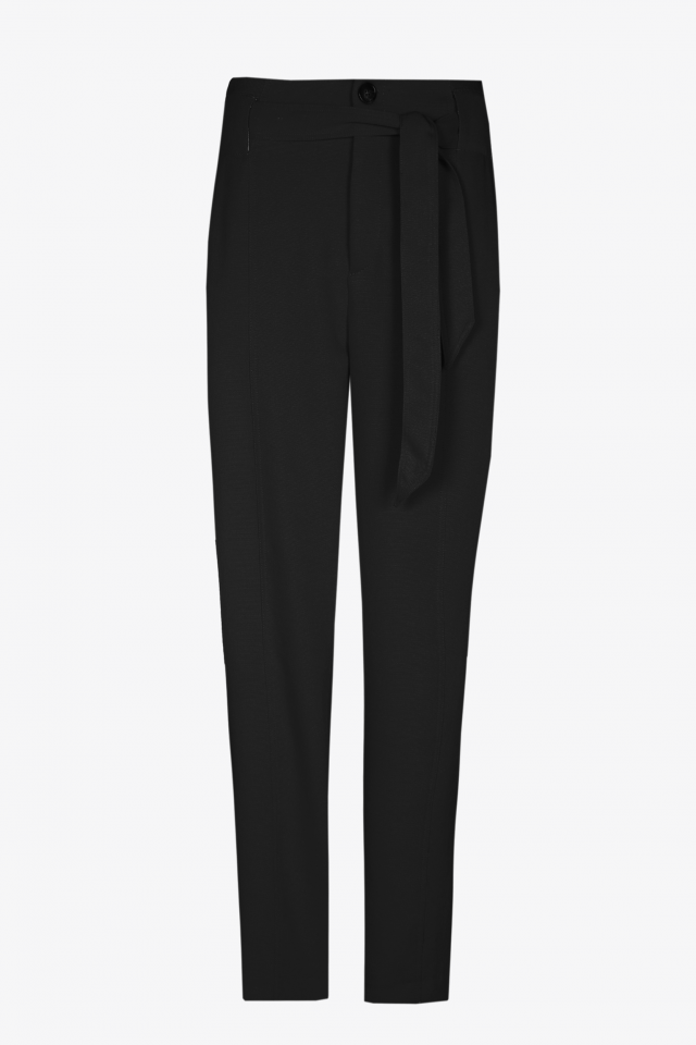 Trousers with ribbon tie