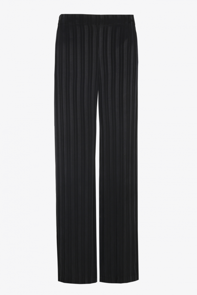 Zachte broek in krijtstreepmotief