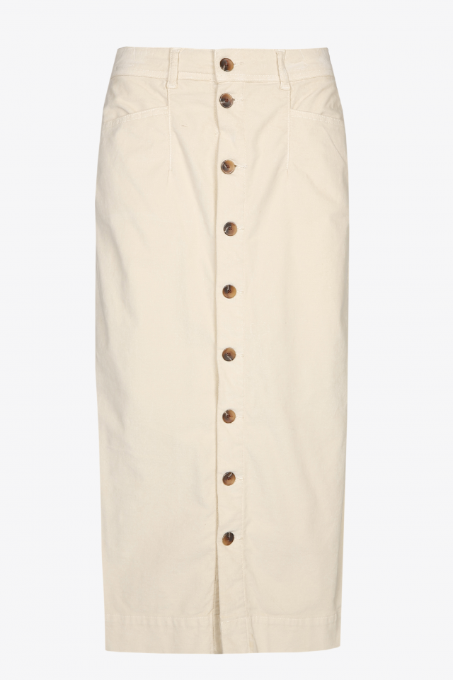 Velvet button down skirt