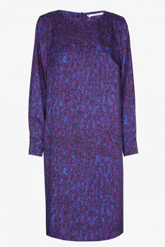 Short dress with leopard print