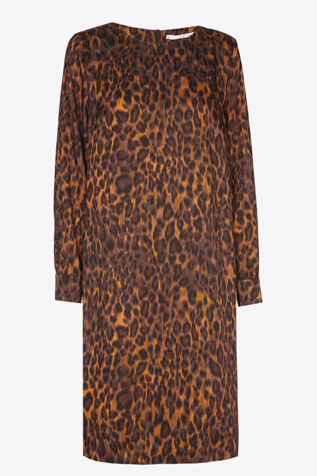 Short dress with leopard print