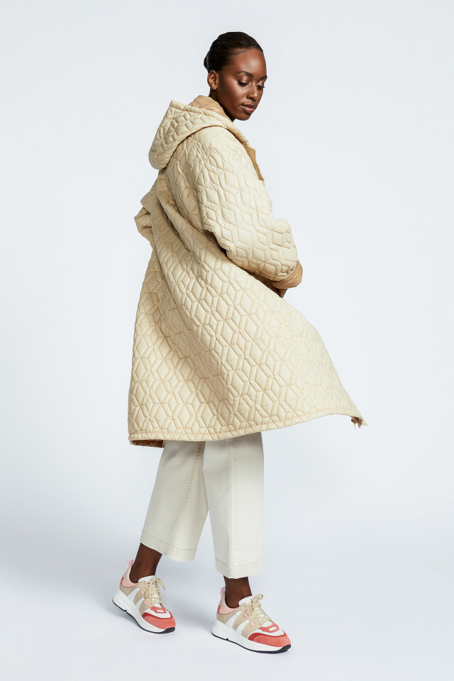 Lange matelassé parka