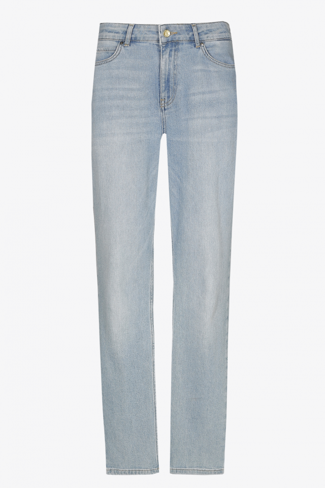 Trousers with denim look