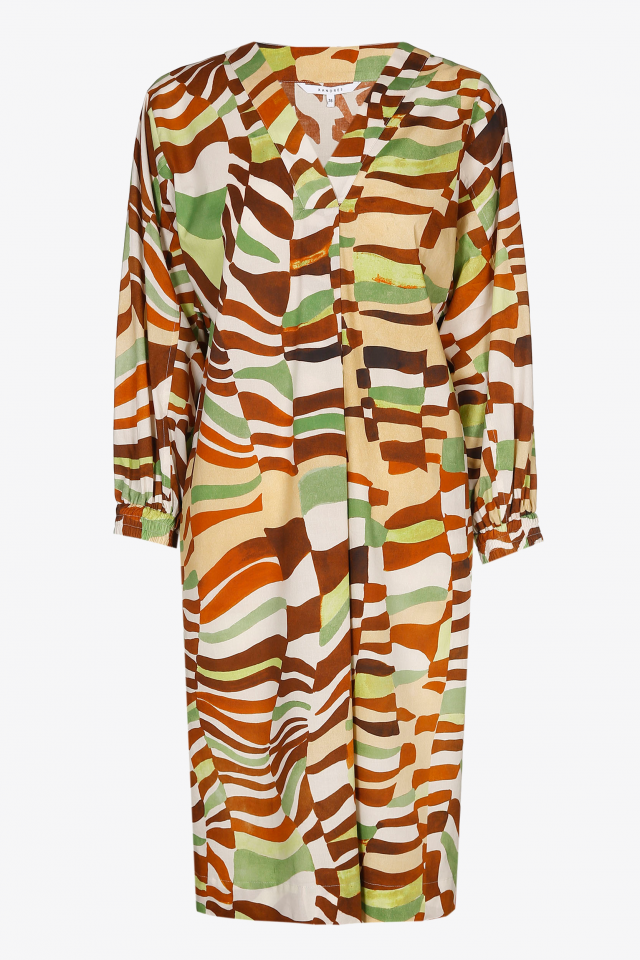 Midi-jurk met grafische print