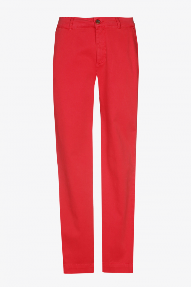 Zachte broek met smalle pijpen