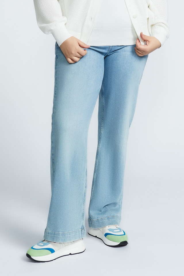 Bleke jeans met rechte pijpen