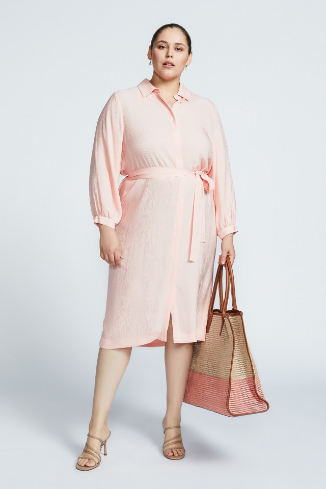 Robe au tomber souple avec ruban à nouer