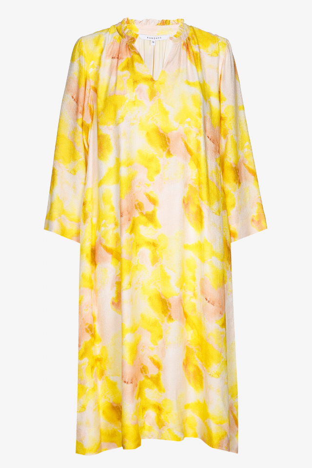 Midi dress with tie dye print