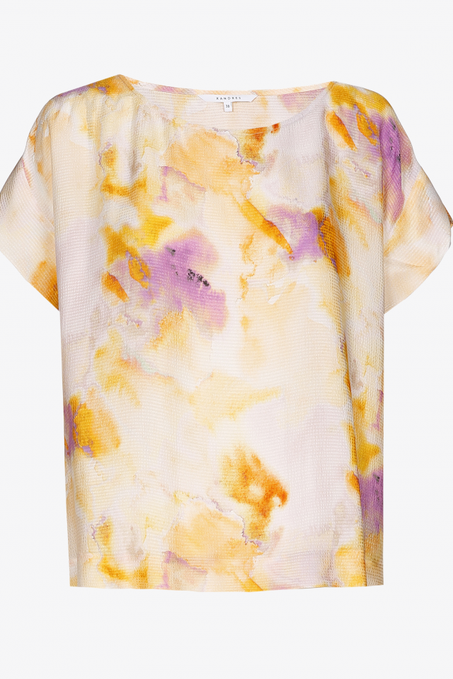 Blouse with tie dye print
