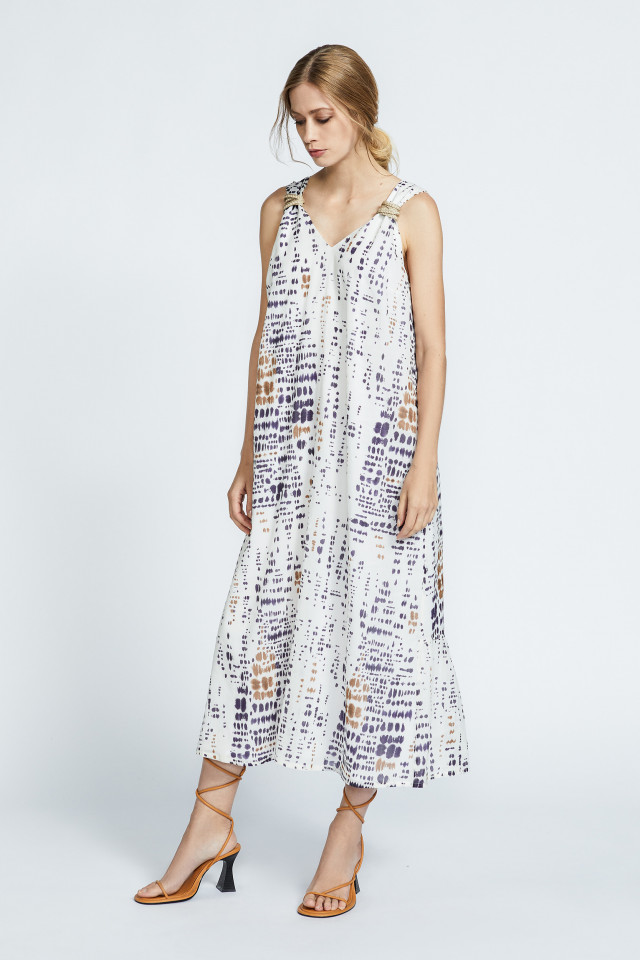 Maxijurk met batikprint