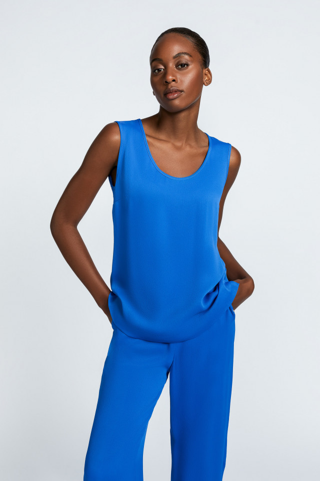 Top in bubble viscose