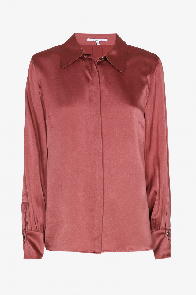 Blouse en soie avec col de chemise