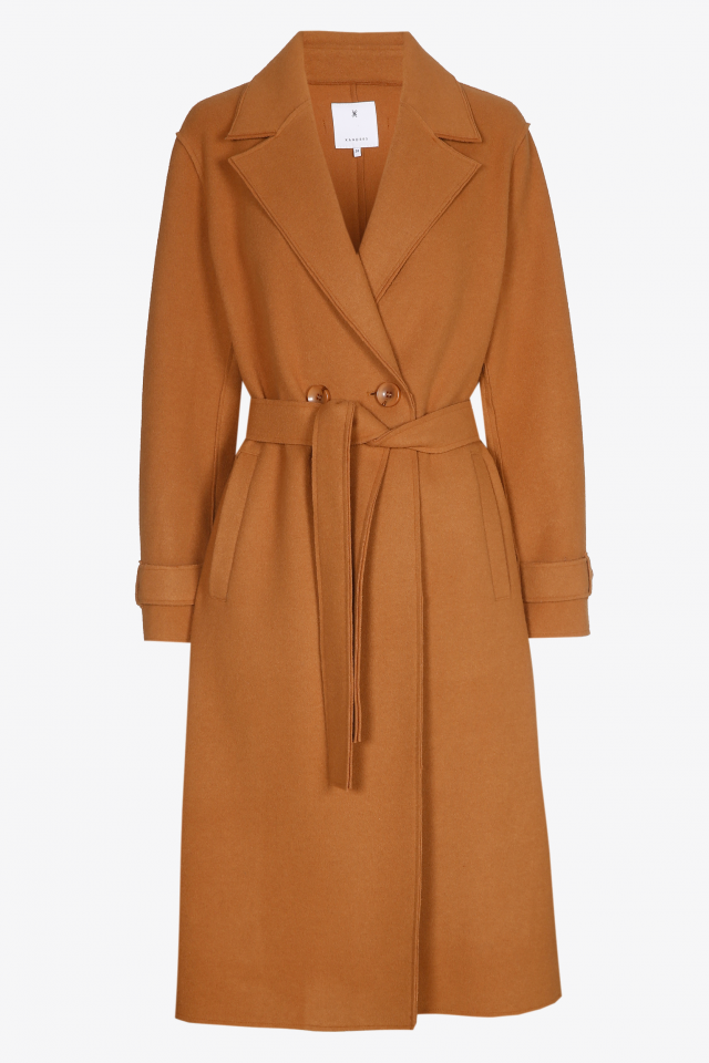 Long coat with side pockets