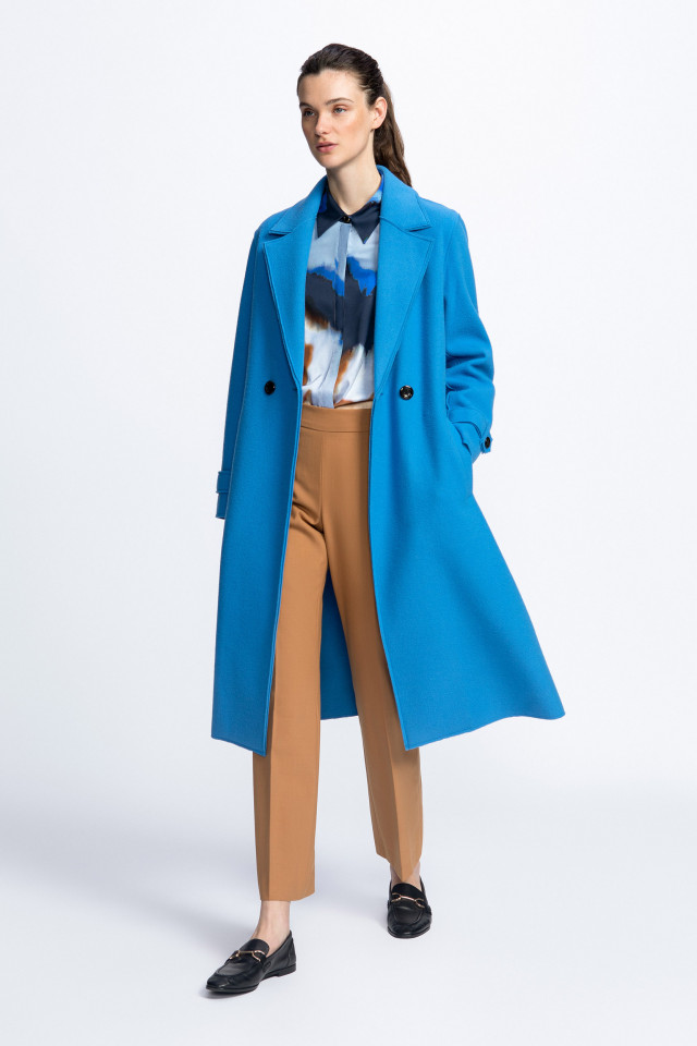 Long coat with side pockets