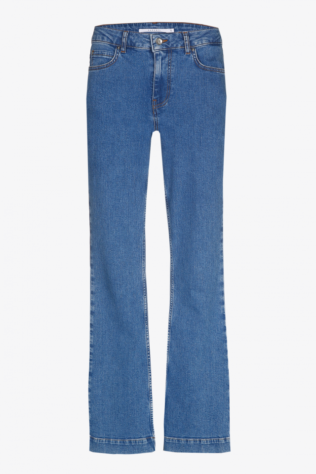 Jeansbroek met wijde pijpen