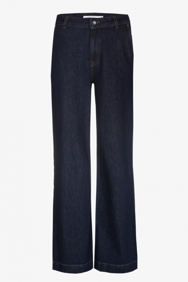Jeansbroek met wijde pijpen