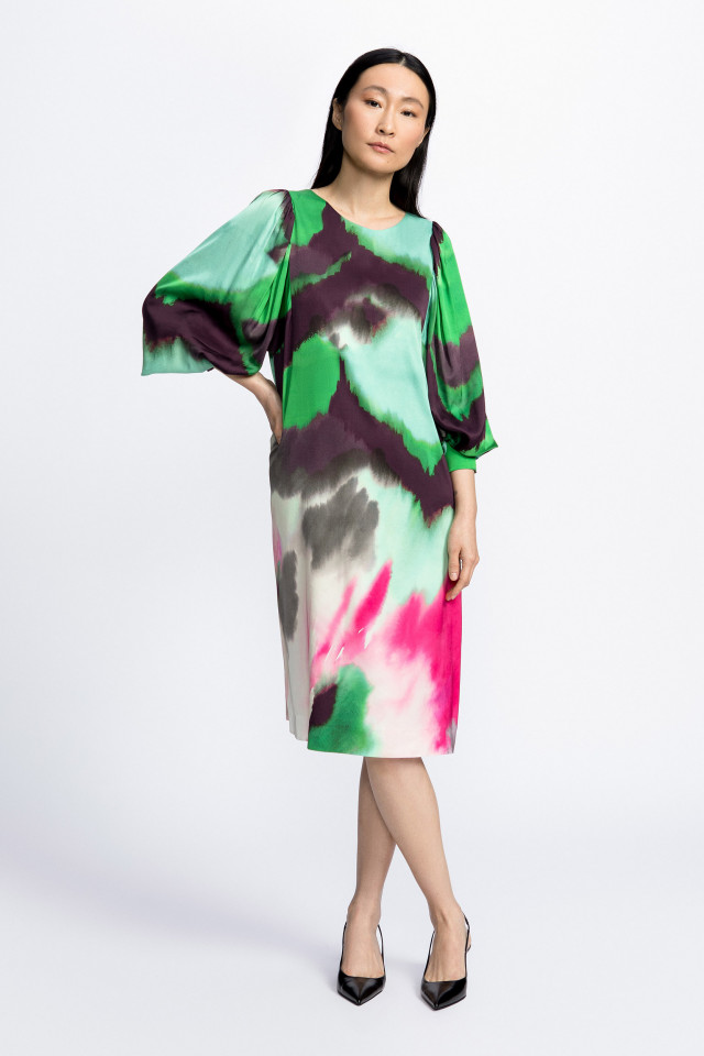 Dress with microscopic print