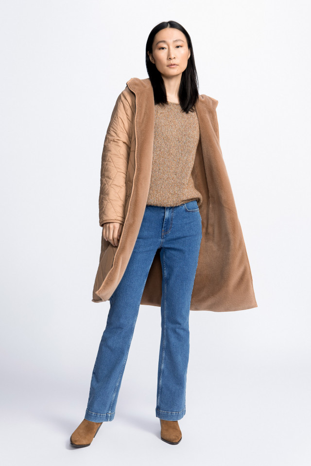 Omkeerbare jas met faux fur