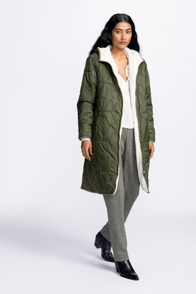 Omkeerbare jas met faux fur