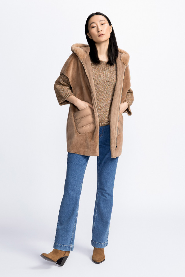 Sleeveless faux fur waistcoat