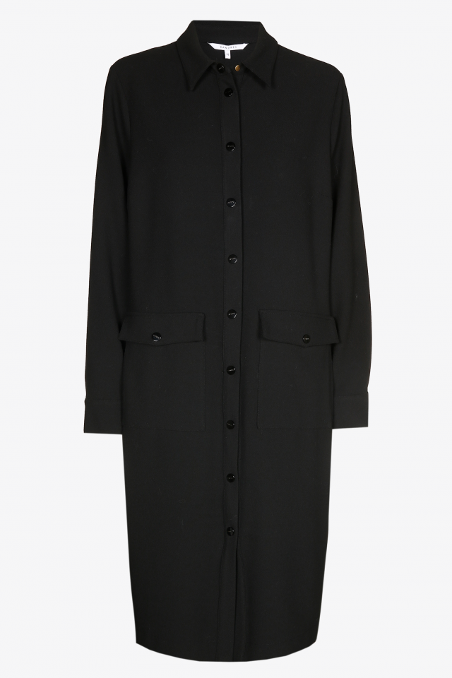 Sporty shirt dress with press studs