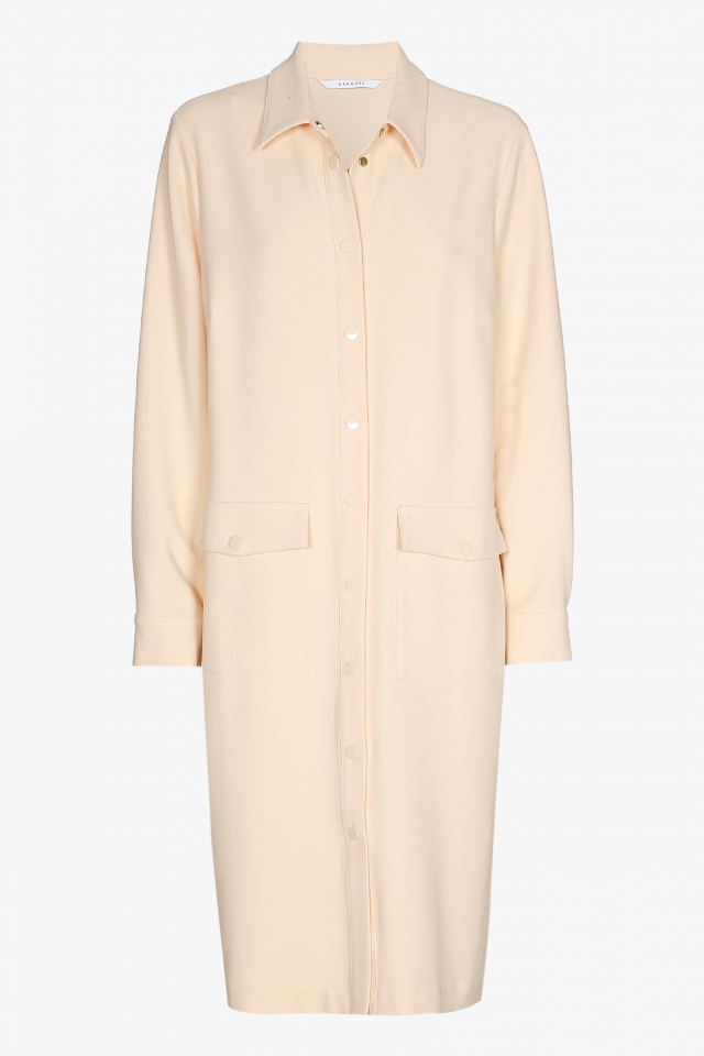 Sporty shirt dress with press studs