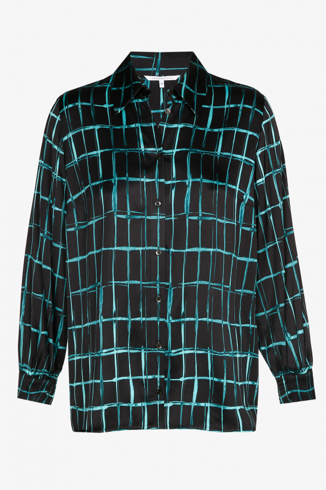 Blouse satinée avec motif