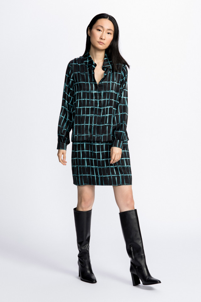 Robe midi à motif